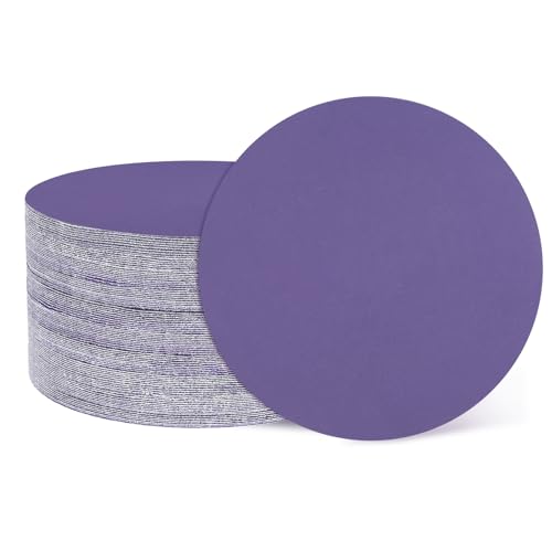 HARFINGTON 50 Stück 2,5 cm Schleifscheiben, Körnung 1500, Klett-Schleifpapier, Exzenterschleifer-Pads für Holzbearbeitung, Automobil, Metallpolitur, Lila, 50 Stück von HARFINGTON