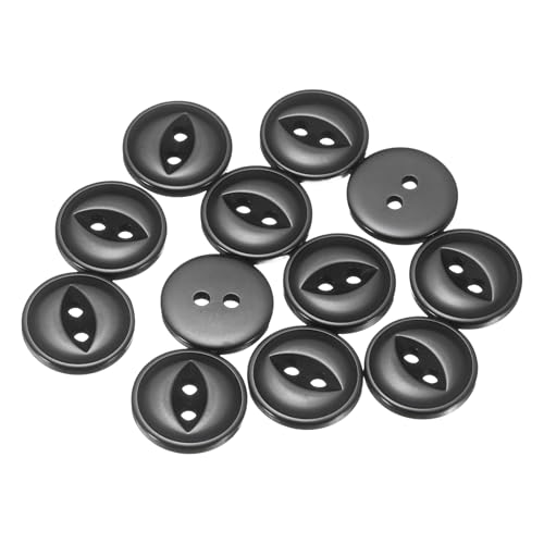 HARFINGTON 50 Stück 24L schwarze runde Nähknöpfe 15 mm 5/8 Zoll Harz 2-Loch-Fischaugen-Bastelknöpfe DIY Ersatzknöpfe für Bastelarbeiten, Hosen, Kleid, Rock, Kleidung, Verschlussknöpfe HARFINGTON 50 Stück 24L schwarze runde Nähknöpfe 15 mm 5/8 Zoll Harz 2-Loch-Fischaugen-Bastelknöpfe DIY Ersatzknöpfe für Bastelarbeiten, Hosen, Kleid, Rock, Kleidung, Verschlussknöpfe von HARFINGTON