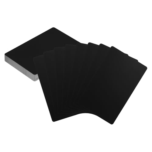 HARFINGTON 50 Stück Metall-Visitenkarten, Rohlinge, 8,6 x 5,3 x 0,000 cm, Aluminium, Lasergravur, blanko, Name, benutzerdefinierte Karte, CNC-Gravur, Blätter für Haus, Büro, DIY, Geschenkteller von HARFINGTON