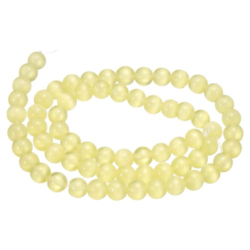 HARFINGTON 65 Stück Honiggelbe Katzenaugen-Steinperlen, 6 mm, rund, glatt, Edelstein-Kristall, lose Perlen für Schmuckherstellung, Armbänder, Halsketten, Ohrringe, DIY HARFINGTON 65 Stück Honiggelbe Katzenaugen-Steinperlen, 6 mm, rund, glatt, Edelstein-Kristall, lose Perlen für Schmuckherstellung, Armbänder, Halsketten, Ohrringe, DIY von HARFINGTON