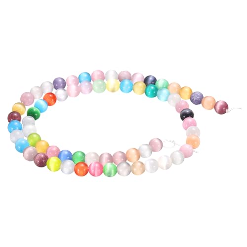 HARFINGTON 65 Stück gemischte Farben Katzenaugen-Steinperlen, 6 mm, rund, glatt, Edelstein-Kristall, lose Perlen für Schmuckherstellung, Armbänder, Halsketten, Ohrringe, DIY HARFINGTON 65 Stück gemischte Farben Katzenaugen-Steinperlen, 6 mm, rund, glatt, Edelstein-Kristall, lose Perlen für Schmuckherstellung, Armbänder, Halsketten, Ohrringe, DIY von HARFINGTON