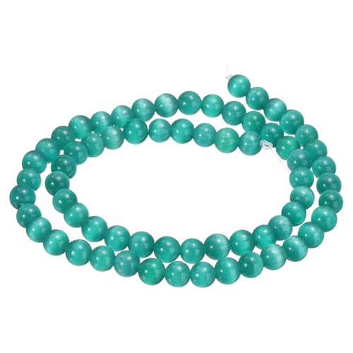 HARFINGTON 65 Stück grasgrüne Katzenaugen-Steinperlen, 6 mm, rund, glatt, Edelstein-Kristall, lose Perlen für Schmuckherstellung, Armbänder, Halsketten, Ohrringe, DIY HARFINGTON 65 Stück grasgrüne Katzenaugen-Steinperlen, 6 mm, rund, glatt, Edelstein-Kristall, lose Perlen für Schmuckherstellung, Armbänder, Halsketten, Ohrringe, DIY von HARFINGTON