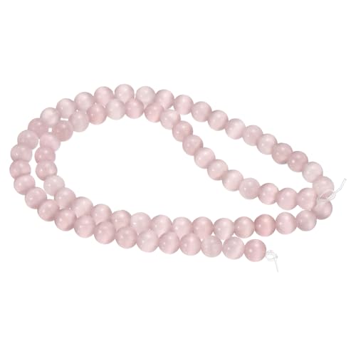 HARFINGTON 65 Stück hellviolette Katzenaugen-Steinperlen, 6 mm, rund, glatt, Edelstein-Kristall, lose Perlen für Schmuckherstellung, Armbänder, Halsketten, Ohrringe, DIY HARFINGTON 65 Stück hellviolette Katzenaugen-Steinperlen, 6 mm, rund, glatt, Edelstein-Kristall, lose Perlen für Schmuckherstellung, Armbänder, Halsketten, Ohrringe, DIY von HARFINGTON