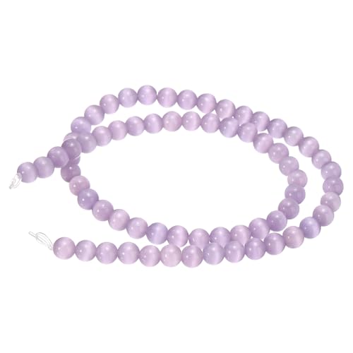 HARFINGTON 65 Stück violette Katzenaugen-Steinperlen, 6 mm, rund, glatt, Edelstein-Kristall, lose Perlen für Schmuckherstellung, Armbänder, Halsketten, Ohrringe, DIY HARFINGTON 65 Stück violette Katzenaugen-Steinperlen, 6 mm, rund, glatt, Edelstein-Kristall, lose Perlen für Schmuckherstellung, Armbänder, Halsketten, Ohrringe, DIY von HARFINGTON