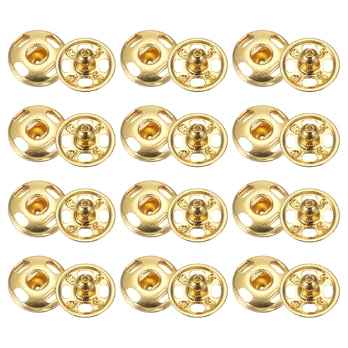 HARFINGTON 72 Druckknöpfe zum Aufnähen, 7 mm, Metall, Druckknöpfe, Verschluss zum Verschließen, Geldbörse, Handtasche, Kleidung, Nähen, Handwerk, Gold HARFINGTON 72 Druckknöpfe zum Aufnähen, 7 mm, Metall, Druckknöpfe, Verschluss zum Verschließen, Geldbörse, Handtasche, Kleidung, Nähen, Handwerk, Gold von HARFINGTON