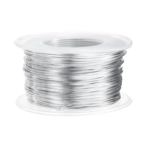 HARFINGTON Aluminium-Basteldraht, 18 Gauge, 1,0 mm, 30 m, flexibel, biegbar, eloxiertes Metall, Schmuck-Modellierdraht für Schmuckherstellung, Modellierung, Handwerk, DIY, helles Silber HARFINGTON Aluminium-Basteldraht, 18 Gauge, 1,0 mm, 30 m, flexibel, biegbar, eloxiertes Metall, Schmuck-Modellierdraht für Schmuckherstellung, Modellierung, Handwerk, DIY, helles Silber von HARFINGTON