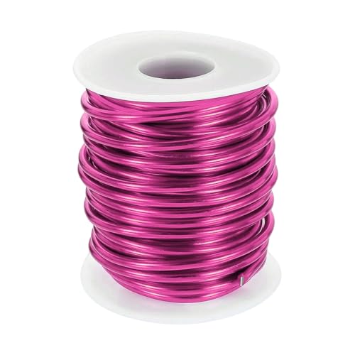 HARFINGTON Aluminium-Basteldraht, 9 Gauge, 3,0 mm, flexibel, biegbar, eloxiertes Metall, Schmuck-Modellierdraht für Schmuckherstellung, Modellierung, Handwerk, DIY, Dunkelrosa HARFINGTON Aluminium-Basteldraht, 9 Gauge, 3,0 mm, flexibel, biegbar, eloxiertes Metall, Schmuck-Modellierdraht für Schmuckherstellung, Modellierung, Handwerk, DIY, Dunkelrosa von HARFINGTON