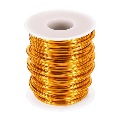 HARFINGTON Aluminium-Basteldraht, 9 Gauge, 3,0 mm, flexibel, biegbar, eloxiertes Metall, Schmuck-Modellierdraht für Schmuckherstellung, Modellierung, Handwerk, DIY, Goldton HARFINGTON Aluminium-Basteldraht, 9 Gauge, 3,0 mm, flexibel, biegbar, eloxiertes Metall, Schmuck-Modellierdraht für Schmuckherstellung, Modellierung, Handwerk, DIY, Goldton von HARFINGTON
