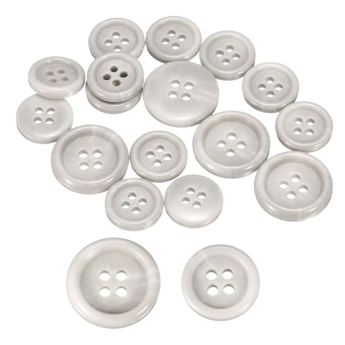 HARFINGTON Anzugknöpfe, 20/15 mm, Ersatzknöpfe, rund, für Jacke, Windjacke, Kleidung, Dekoration, DIY-Zubehör, Weiß, 16 Stück HARFINGTON Anzugknöpfe, 20/15 mm, Ersatzknöpfe, rund, für Jacke, Windjacke, Kleidung, Dekoration, DIY-Zubehör, Weiß, 16 Stück von HARFINGTON