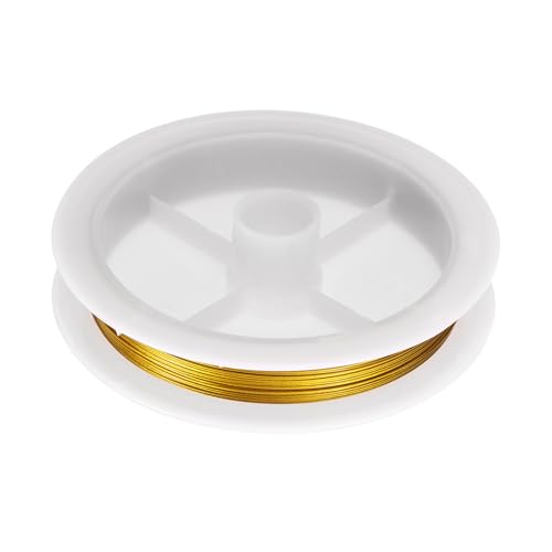 HARFINGTON Artistic Draht, 20 m Länge, 28 Gauge, Edelstahl, Basteldraht, anlaufgeschützt, Perlendraht für Schmuckherstellung, Zubehör, Basteln, Gold HARFINGTON Artistic Draht, 20 m Länge, 28 Gauge, Edelstahl, Basteldraht, anlaufgeschützt, Perlendraht für Schmuckherstellung, Zubehör, Basteln, Gold von HARFINGTON