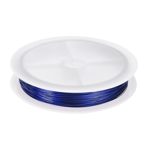 HARFINGTON Artistic Draht, 25 m Länge, 28 Gauge, Edelstahl, Basteldraht, Schmuckdraht, anlaufgeschützt, Perlendraht für Schmuckherstellung, Zubehör, Basteln, Blau HARFINGTON Artistic Draht, 25 m Länge, 28 Gauge, Edelstahl, Basteldraht, Schmuckdraht, anlaufgeschützt, Perlendraht für Schmuckherstellung, Zubehör, Basteln, Blau von HARFINGTON