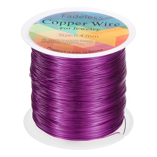HARFINGTON Artistic Wire Kupferdraht, 100 m Länge, 26 Gauge, Kupferdraht, anlaufgeschützt, Perlenstickerei für Schmuckherstellung, Zubehör, Basteln, Rot-Lila HARFINGTON Artistic Wire Kupferdraht, 100 m Länge, 26 Gauge, Kupferdraht, anlaufgeschützt, Perlenstickerei für Schmuckherstellung, Zubehör, Basteln, Rot-Lila von HARFINGTON