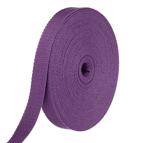 HARFINGTON Baumwoll-Gurtband, 2,3 cm, 10 m, Polyester-Baumwollgewebe, Köperband, Band für Kunst und Handwerk, Gurtband, Tragetasche, Griffe, Stoffgürtel, Outdoor-Zubehör, Lila HARFINGTON Baumwoll-Gurtband, 2,3 cm, 10 m, Polyester-Baumwollgewebe, Köperband, Band für Kunst und Handwerk, Gurtband, Tragetasche, Griffe, Stoffgürtel, Outdoor-Zubehör, Lila von HARFINGTON