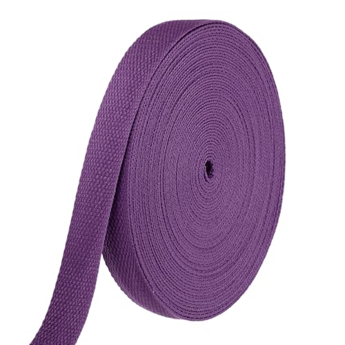 HARFINGTON Baumwoll-Gurtband, 2,5 cm, 15,3 m, Polyester-Baumwollgewebe, Köperband, Band für Kunst und Handwerk, Gurtband, Tragetasche, Griffe, Stoffgürtel, Outdoor-Zubehör, Lila HARFINGTON Baumwoll-Gurtband, 2,5 cm, 15,3 m, Polyester-Baumwollgewebe, Köperband, Band für Kunst und Handwerk, Gurtband, Tragetasche, Griffe, Stoffgürtel, Outdoor-Zubehör, Lila von HARFINGTON