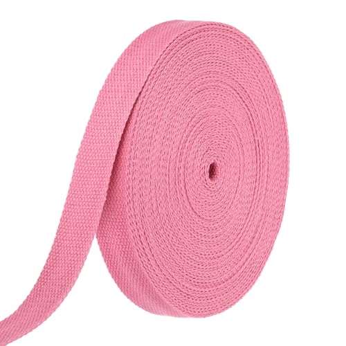 HARFINGTON Baumwoll-Gurtband, 2,5 cm, 15,3 m, Polyester-Baumwollgewebe, Köperband, Band für Kunst und Handwerk, Gurtband, Tragetasche, Griffe, Stoffgürtel, Outdoor-Zubehör, Rosa HARFINGTON Baumwoll-Gurtband, 2,5 cm, 15,3 m, Polyester-Baumwollgewebe, Köperband, Band für Kunst und Handwerk, Gurtband, Tragetasche, Griffe, Stoffgürtel, Outdoor-Zubehör, Rosa von HARFINGTON