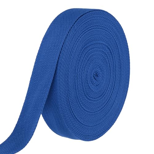 HARFINGTON Baumwoll-Gurtband, 3,3 cm, 15,3 m, Polyester-Baumwollgewebe, Köperband, Band für Kunst und Handwerk, Gurtband, Tragetasche, Griffe, Stoffgürtel, Outdoor-Zubehör, Blau HARFINGTON Baumwoll-Gurtband, 3,3 cm, 15,3 m, Polyester-Baumwollgewebe, Köperband, Band für Kunst und Handwerk, Gurtband, Tragetasche, Griffe, Stoffgürtel, Outdoor-Zubehör, Blau von HARFINGTON
