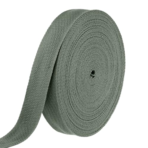 HARFINGTON Baumwoll-Gurtband, 3,3 cm, 15,3 m, Polyester-Baumwollgewebe, Köperband, Band für Kunst und Handwerk, Gurtband, Tragetasche, Griffe, Stoffgürtel, Outdoor-Zubehör, Grau HARFINGTON Baumwoll-Gurtband, 3,3 cm, 15,3 m, Polyester-Baumwollgewebe, Köperband, Band für Kunst und Handwerk, Gurtband, Tragetasche, Griffe, Stoffgürtel, Outdoor-Zubehör, Grau von HARFINGTON