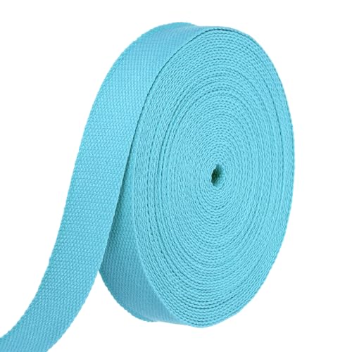 HARFINGTON Baumwoll-Gurtband, 3,3 cm, 15,3 m, Polyester-Baumwollgewebe, Köperband, Band für Kunst und Handwerk, Gurtband, Tragetasche, Griffe, Stoffgürtel, Outdoor-Zubehör, Hellblau HARFINGTON Baumwoll-Gurtband, 3,3 cm, 15,3 m, Polyester-Baumwollgewebe, Köperband, Band für Kunst und Handwerk, Gurtband, Tragetasche, Griffe, Stoffgürtel, Outdoor-Zubehör, Hellblau von HARFINGTON