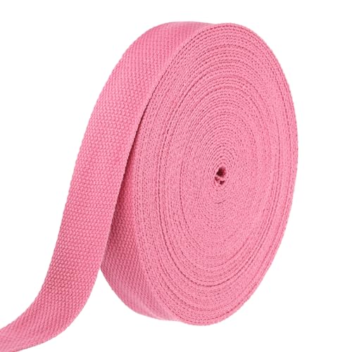 HARFINGTON Baumwoll-Gurtband, 3,3 cm, 15,3 m, Polyester-Baumwollgewebe, Köperband, Band für Kunst und Handwerk, Gurtband, Tragetasche, Griffe, Stoffgürtel, Outdoor-Zubehör, Rosa HARFINGTON Baumwoll-Gurtband, 3,3 cm, 15,3 m, Polyester-Baumwollgewebe, Köperband, Band für Kunst und Handwerk, Gurtband, Tragetasche, Griffe, Stoffgürtel, Outdoor-Zubehör, Rosa von HARFINGTON