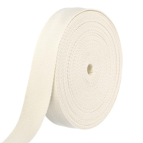 HARFINGTON Baumwoll-Gurtband, 3,3 cm, 9,1 m, Polyester-Baumwollgewebe, Köperband, Band für Kunst und Handwerk, Gurtband, Tragetasche, Griffe, Stoffgürtel, Outdoor-Zubehör, Beige HARFINGTON Baumwoll-Gurtband, 3,3 cm, 9,1 m, Polyester-Baumwollgewebe, Köperband, Band für Kunst und Handwerk, Gurtband, Tragetasche, Griffe, Stoffgürtel, Outdoor-Zubehör, Beige von HARFINGTON