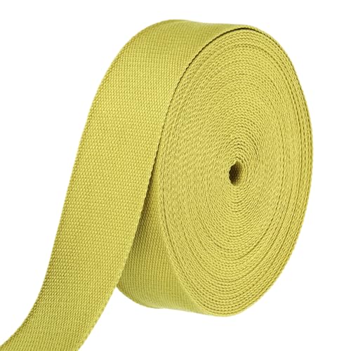 HARFINGTON Baumwoll-Gurtband, 5,1 cm, 15,3 m, Polyester-Baumwollgewebe, Köperband, Band für Kunst und Handwerk, Gurtband, Tragetasche, Griffe, Stoffgürtel, Outdoor-Zubehör, Gelb HARFINGTON Baumwoll-Gurtband, 5,1 cm, 15,3 m, Polyester-Baumwollgewebe, Köperband, Band für Kunst und Handwerk, Gurtband, Tragetasche, Griffe, Stoffgürtel, Outdoor-Zubehör, Gelb von HARFINGTON