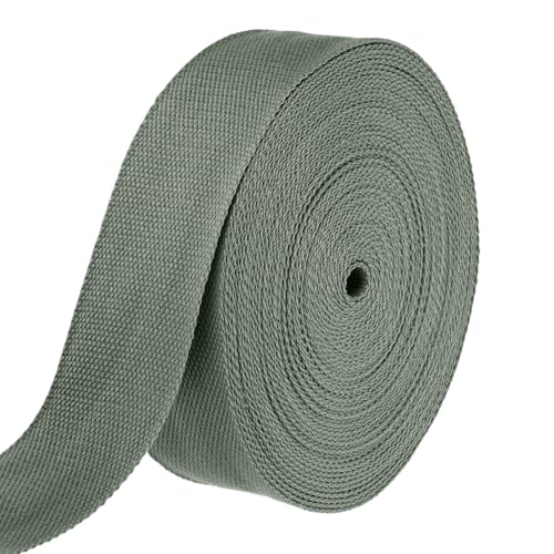 HARFINGTON Baumwoll-Gurtband, 5,1 cm, 15,3 m, Polyester-Baumwollgewebe, Köperband, Band für Kunst und Handwerk, Gurtband, Tragetasche, Griffe, Stoffgürtel, Outdoor-Zubehör, Grau HARFINGTON Baumwoll-Gurtband, 5,1 cm, 15,3 m, Polyester-Baumwollgewebe, Köperband, Band für Kunst und Handwerk, Gurtband, Tragetasche, Griffe, Stoffgürtel, Outdoor-Zubehör, Grau von HARFINGTON