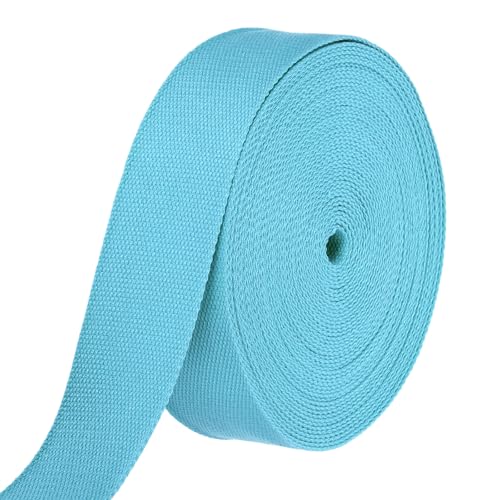 HARFINGTON Baumwoll-Gurtband, 5,1 cm, 15,3 m, Polyester-Baumwollgewebe, Köperband, Band für Kunst und Handwerk, Gurtband, Tragetasche, Griffe, Stoffgürtel, Outdoor-Zubehör, Hellblau HARFINGTON Baumwoll-Gurtband, 5,1 cm, 15,3 m, Polyester-Baumwollgewebe, Köperband, Band für Kunst und Handwerk, Gurtband, Tragetasche, Griffe, Stoffgürtel, Outdoor-Zubehör, Hellblau von HARFINGTON