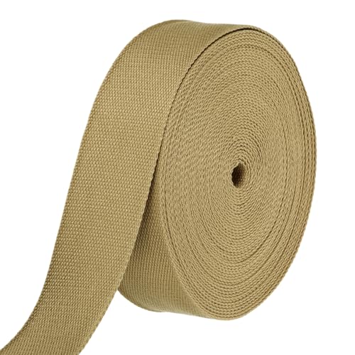 HARFINGTON Baumwoll-Gurtband, 5,1 cm, 15,3 m, Polyester-Baumwollgewebe, Köperband, Band für Kunst und Handwerk, Gurtband, Tragetasche, Griffe, Stoffgürtel, Outdoor-Zubehör, Khaki HARFINGTON Baumwoll-Gurtband, 5,1 cm, 15,3 m, Polyester-Baumwollgewebe, Köperband, Band für Kunst und Handwerk, Gurtband, Tragetasche, Griffe, Stoffgürtel, Outdoor-Zubehör, Khaki von HARFINGTON