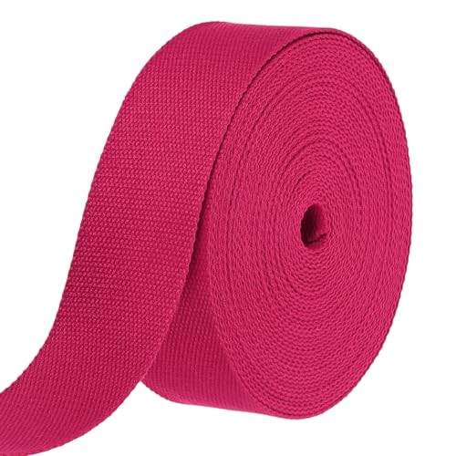 HARFINGTON Baumwoll-Gurtband, 5,1 cm, 15,3 m, Polyester-Baumwollgewebe, Köperband, Band für Kunst und Handwerk, Gurtband, Tragetasche, Griffe, Stoffgürtel, Outdoor-Zubehör, Rosenrot HARFINGTON Baumwoll-Gurtband, 5,1 cm, 15,3 m, Polyester-Baumwollgewebe, Köperband, Band für Kunst und Handwerk, Gurtband, Tragetasche, Griffe, Stoffgürtel, Outdoor-Zubehör, Rosenrot von HARFINGTON