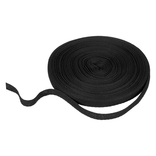HARFINGTON Baumwoll-Twillband, 0,95 cm, 22,7 m, Fischgräten-Gurtband, Rolle, Schrägband, zum Basteln, Nähen, Geschenkverpacken, Schwarz HARFINGTON Baumwoll-Twillband, 0,95 cm, 22,7 m, Fischgräten-Gurtband, Rolle, Schrägband, zum Basteln, Nähen, Geschenkverpacken, Schwarz von HARFINGTON
