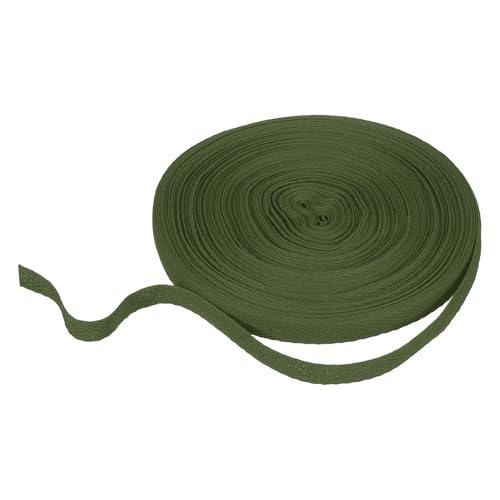 HARFINGTON Baumwoll-Twillband, 0,95 cm, 22,7 m, Fischgräten-Gurtband, Rolle, Schrägband, zum Basteln, Nähen, Geschenkverpackungen, Olivgrün HARFINGTON Baumwoll-Twillband, 0,95 cm, 22,7 m, Fischgräten-Gurtband, Rolle, Schrägband, zum Basteln, Nähen, Geschenkverpackungen, Olivgrün von HARFINGTON