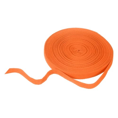HARFINGTON Baumwoll-Twillband, 1,6 cm, 22 m, Fischgräten-Gurtband, Rolle, Schrägband, für Bastelarbeiten, Nähen, Geschenkverpackungen, Orange HARFINGTON Baumwoll-Twillband, 1,6 cm, 22 m, Fischgräten-Gurtband, Rolle, Schrägband, für Bastelarbeiten, Nähen, Geschenkverpackungen, Orange von HARFINGTON