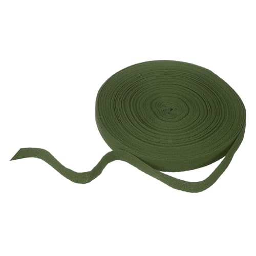 HARFINGTON Baumwoll-Twillband, 1,6 cm, 22 m, Fischgräten-Gurtband, Rolle, Schrägband, für Heimwerker, Basteln, Nähen, Geschenkverpackung, Olivgrün HARFINGTON Baumwoll-Twillband, 1,6 cm, 22 m, Fischgräten-Gurtband, Rolle, Schrägband, für Heimwerker, Basteln, Nähen, Geschenkverpackung, Olivgrün von HARFINGTON