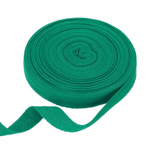 HARFINGTON Baumwoll-Twillband, 1,6 cm, 9,7 m, Fischgräten-Gurtband, Rolle, Schrägband, für Heimwerker, Basteln, Nähen, Geschenkverpackung, Grasgrün HARFINGTON Baumwoll-Twillband, 1,6 cm, 9,7 m, Fischgräten-Gurtband, Rolle, Schrägband, für Heimwerker, Basteln, Nähen, Geschenkverpackung, Grasgrün von HARFINGTON