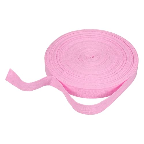 HARFINGTON Baumwoll-Twillband, 1,9 cm, 22 m, Fischgräten-Gurtband, Rolle, Schrägband, für Heimwerker, Basteln, Nähen, Geschenkverpackung, Hellrosa HARFINGTON Baumwoll-Twillband, 1,9 cm, 22 m, Fischgräten-Gurtband, Rolle, Schrägband, für Heimwerker, Basteln, Nähen, Geschenkverpackung, Hellrosa von HARFINGTON