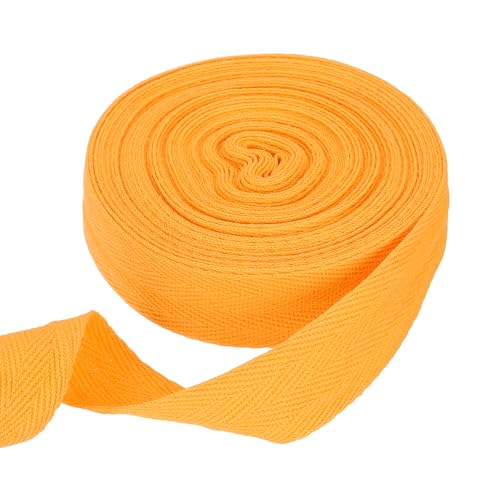 HARFINGTON Baumwoll-Twillband, 2,5 cm, 9,5 m, Fischgräten-Gurtband, Rolle, Schrägband für Heimwerker, Basteln, Nähen, Geschenkverpackung, goldfarben HARFINGTON Baumwoll-Twillband, 2,5 cm, 9,5 m, Fischgräten-Gurtband, Rolle, Schrägband für Heimwerker, Basteln, Nähen, Geschenkverpackung, goldfarben von HARFINGTON