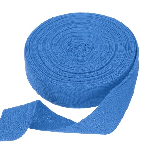 HARFINGTON Baumwoll-Twillband, 2,5 cm, 9,5 m, Fischgräten-Gurtband, Rolle, Schrägband für Heimwerker, Handwerk, Nähen, Geschenkverpackung, Ozeanblau HARFINGTON Baumwoll-Twillband, 2,5 cm, 9,5 m, Fischgräten-Gurtband, Rolle, Schrägband für Heimwerker, Handwerk, Nähen, Geschenkverpackung, Ozeanblau von HARFINGTON