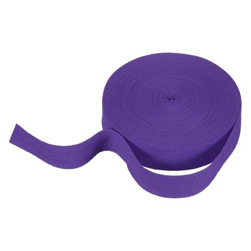 HARFINGTON Baumwoll-Twillband, 3,8 cm, 22 m, Fischgräten-Gurtband, Rolle, Schrägband für DIY, Basteln, Nähen, Geschenkverpackung, Dunkelviolett HARFINGTON Baumwoll-Twillband, 3,8 cm, 22 m, Fischgräten-Gurtband, Rolle, Schrägband für DIY, Basteln, Nähen, Geschenkverpackung, Dunkelviolett von HARFINGTON