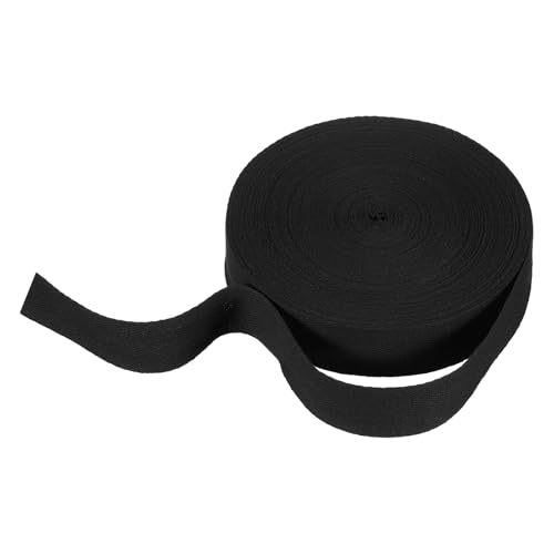 HARFINGTON Baumwoll-Twillband, 3,8 cm, 23 Meter, Fischgräten-Gurtband, Rolle, Schrägband, für Bastelarbeiten, Nähen, Geschenkverpackungen, Schwarz HARFINGTON Baumwoll-Twillband, 3,8 cm, 23 Meter, Fischgräten-Gurtband, Rolle, Schrägband, für Bastelarbeiten, Nähen, Geschenkverpackungen, Schwarz von HARFINGTON