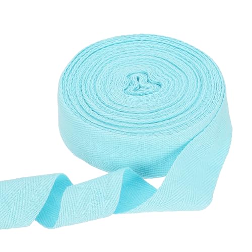 HARFINGTON Baumwoll-Twillband, 4,5 cm, 9,1 m, Fischgräten-Gurtband, Rolle, Schrägband, für Bastelarbeiten, Nähen, Geschenkverpackungen, Hellblau HARFINGTON Baumwoll-Twillband, 4,5 cm, 9,1 m, Fischgräten-Gurtband, Rolle, Schrägband, für Bastelarbeiten, Nähen, Geschenkverpackungen, Hellblau von HARFINGTON
