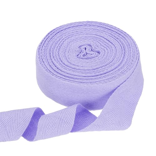 HARFINGTON Baumwoll-Twillband, 4,5 cm, 9,1 m, Fischgräten-Gurtband, Rolle, Schrägband, für Bastelarbeiten, Nähen, Geschenkverpackungen, Hellviolett HARFINGTON Baumwoll-Twillband, 4,5 cm, 9,1 m, Fischgräten-Gurtband, Rolle, Schrägband, für Bastelarbeiten, Nähen, Geschenkverpackungen, Hellviolett von HARFINGTON