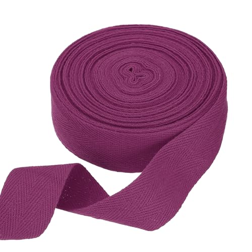 HARFINGTON Baumwoll-Twillband, 4,5 cm, 9,1 m, Fischgräten-Gurtband, Rolle, Schrägband, für Bastelarbeiten, Nähen, Geschenkverpackungen, Lila HARFINGTON Baumwoll-Twillband, 4,5 cm, 9,1 m, Fischgräten-Gurtband, Rolle, Schrägband, für Bastelarbeiten, Nähen, Geschenkverpackungen, Lila von HARFINGTON