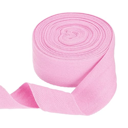 HARFINGTON Baumwoll-Twillband, 4,8 cm, 9,1 m, Fischgräten-Gurtband, Rolle, Schrägband, für Bastelarbeiten, Nähen, Geschenkverpackungen, Hellrosa HARFINGTON Baumwoll-Twillband, 4,8 cm, 9,1 m, Fischgräten-Gurtband, Rolle, Schrägband, für Bastelarbeiten, Nähen, Geschenkverpackungen, Hellrosa von HARFINGTON