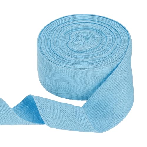 HARFINGTON Baumwoll-Twillband, 4,8 cm, 9,1 m, Fischgräten-Gurtband, Rolle, Schrägband, für Bastelarbeiten, Nähen, Geschenkverpackungen, Seeblau HARFINGTON Baumwoll-Twillband, 4,8 cm, 9,1 m, Fischgräten-Gurtband, Rolle, Schrägband, für Bastelarbeiten, Nähen, Geschenkverpackungen, Seeblau von HARFINGTON