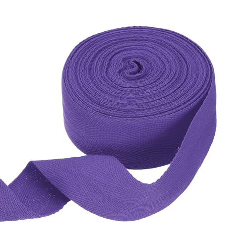 HARFINGTON Baumwoll-Twillband, 4,8 cm, 9,1 m, Fischgräten-Gurtband, Rolle, Schrägband für DIY, Basteln, Nähen, Geschenkverpackung, Dunkelviolett HARFINGTON Baumwoll-Twillband, 4,8 cm, 9,1 m, Fischgräten-Gurtband, Rolle, Schrägband für DIY, Basteln, Nähen, Geschenkverpackung, Dunkelviolett von HARFINGTON