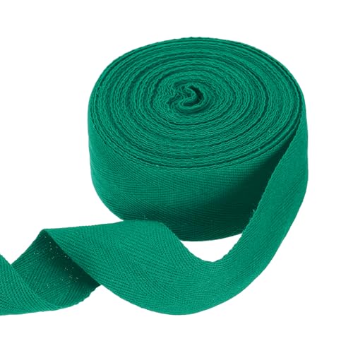HARFINGTON Baumwoll-Twillband, 4,8 cm, 9,1 m, Fischgräten-Gurtband, Rolle, Schrägband für DIY, Basteln, Nähen, Geschenkverpackung, Grasgrün HARFINGTON Baumwoll-Twillband, 4,8 cm, 9,1 m, Fischgräten-Gurtband, Rolle, Schrägband für DIY, Basteln, Nähen, Geschenkverpackung, Grasgrün von HARFINGTON