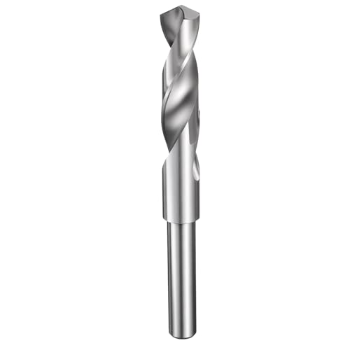HARFINGTON Bohrer, 17 mm, reduzierter Schaft, rund, 4241 Hochgeschwindigkeitsstahl, unbeschichtet (hell), 118°-Standardspitze für Kunststoff, Holz, Kupfer, Aluminium, Eisen, mittelweiches Metall von HARFINGTON