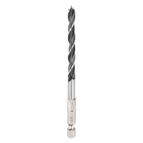 HARFINGTON Brad Point Bohrer, 6 mm Durchmesser, Lagerstahl, 6 mm Sechskantschaft, Holzbohrer, 5,4 cm Arbeitslänge, Spiralbohrwerkzeug für Holzbearbeitung, Weichholz, Sperrholz, Kunststoff HARFINGTON Brad Point Bohrer, 6 mm Durchmesser, Lagerstahl, 6 mm Sechskantschaft, Holzbohrer, 5,4 cm Arbeitslänge, Spiralbohrwerkzeug für Holzbearbeitung, Weichholz, Sperrholz, Kunststoff von HARFINGTON