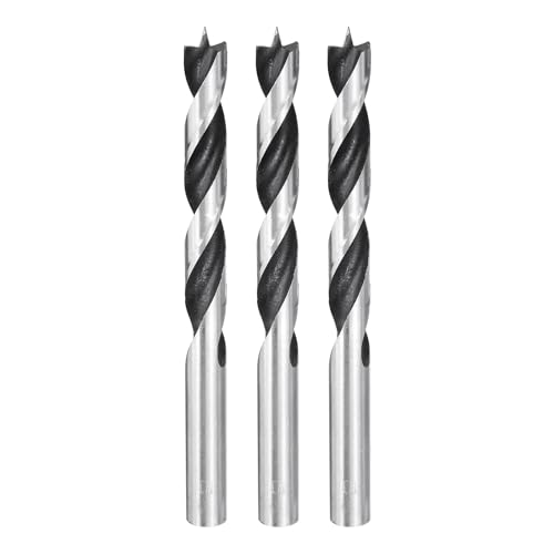 HARFINGTON Brad Point Bohrer 10 mm Durchmesser, gerader runder Schaft, metrischer Spiralbohrer für Weichholz, Hartholz, Sperrholz, Kunststoff, Gummi, silberfarben, 3 Stück HARFINGTON Brad Point Bohrer 10 mm Durchmesser, gerader runder Schaft, metrischer Spiralbohrer für Weichholz, Hartholz, Sperrholz, Kunststoff, Gummi, silberfarben, 3 Stück von HARFINGTON