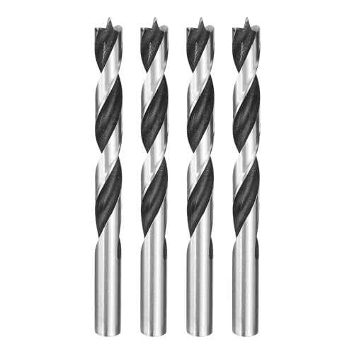 HARFINGTON Brad Point Bohrer 12 mm Durchmesser, gerader runder Schaft, metrischer Spiralbohrer für Weichholz, Hartholz, Sperrholz, Kunststoff, Gummi, silberfarben, 4 Stück HARFINGTON Brad Point Bohrer 12 mm Durchmesser, gerader runder Schaft, metrischer Spiralbohrer für Weichholz, Hartholz, Sperrholz, Kunststoff, Gummi, silberfarben, 4 Stück von HARFINGTON
